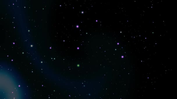 Fantaisie Lointaine Mystérieuse Galaxie Gaz Roches Flottent Dans Espace Lointain — Video