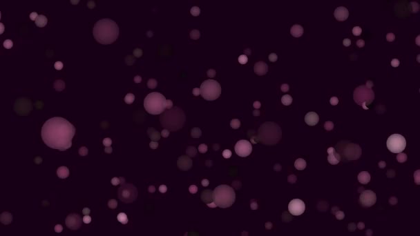 黒い背景に落ちるピンクの泡の Confetti アニメーション — ストック動画