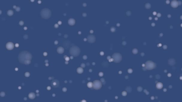 Bolha Azul Confete Caindo Fundo Azul Animação — Vídeo de Stock