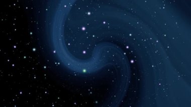 Fantezi uzak galaksi gazları ve kayalar derin uzayda süzülür 4k animasyon konsepti 