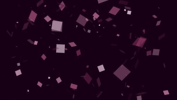 Papier Rose Documents Notes Flottant Dans Espace Concept Abstrait Animation — Video