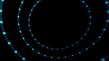 Tüneldeki mavi ışıklar sarmal girdap ışıkları konsept 4k animasyon 