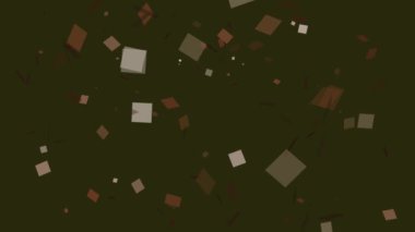 Kahverengi arkaplana düşen sonbahar renk konfetisi 4k animasyonu