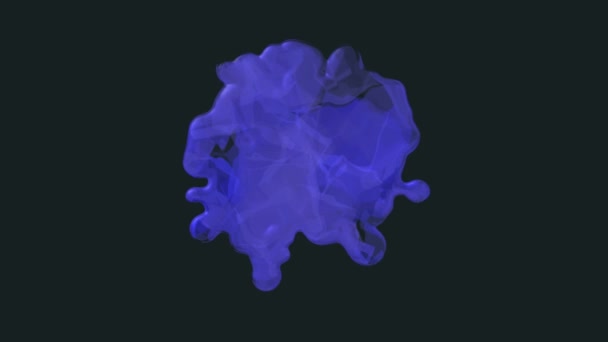 蓝色汞液体效应4K抽象动画 — 图库视频影像