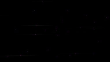 Siyah arkaplanda parlayan yıldızlar 4k soyut animasyon