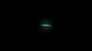 Siyah uzay 4k animasyonunda ışık parçacıkları patlaması 
