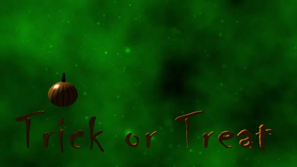 Halloween Kürbis Auf Grünem Und Schwarzem Hintergrund Animation — Stockvideo
