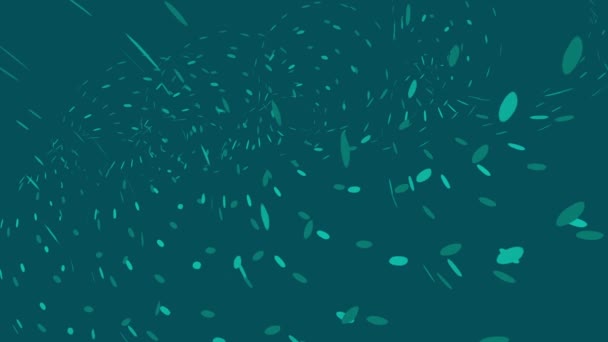 Grünes Blütenblatt Konfetti Fällt Auf Schwarzem Hintergrund Animation — Stockvideo