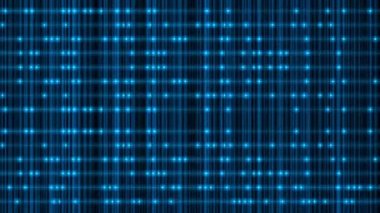 Mavi nokta veri ışıkları mavi ışık matris arkaplan 4k animasyon kavramında titreşiyor 