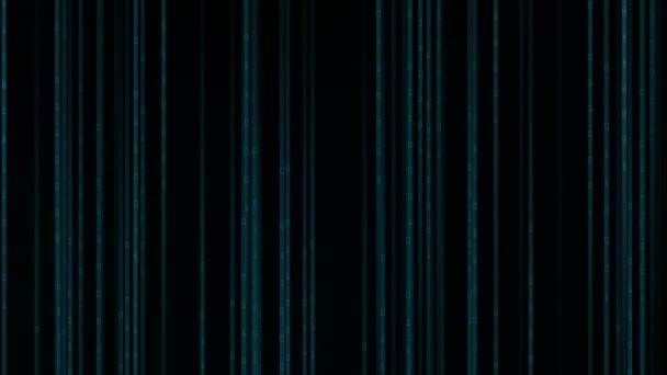Digitale Binaire Data Blauwe Lichtstralen Matrix Achtergrond Animatie Concept — Stockvideo