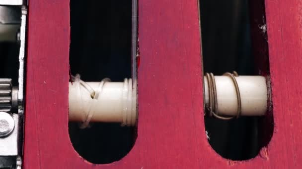 Klasické Kytarové Struny Frets Close Shot Tilting Zoom Shot Selective — Stock video