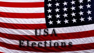 2024 seçimleri için Amerikan bayrağı konsepti arka plan kırmızı-mavi-beyaz animasyon