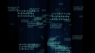  Büyük veri bilgisayarı matris 4k animasyonunda hızla ilerliyor