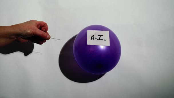 人工智能气球弹出介质4K选择焦距 — 图库视频影像