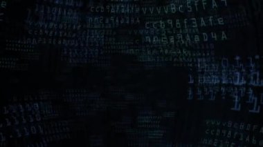  Büyük veri bilgisayarı matris 4k animasyonunda hızla ilerliyor