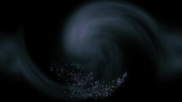 深宇宙ファンタジーコンセプト4Kアニメーションに浮かぶ星と粒子のヴォルテックス — ストック動画
