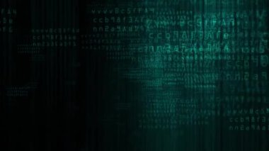  Büyük veri bilgisayarı matris konsepti animasyonunda hızla ilerliyor