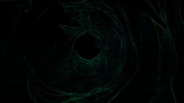 Derin karanlık girdap solucan deliği tüneli neon 4k animasyonu