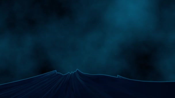 Felsige Hochgebirge Blaue Landschaft Mit Sturm Hintergrund Animationskonzept — Stockvideo