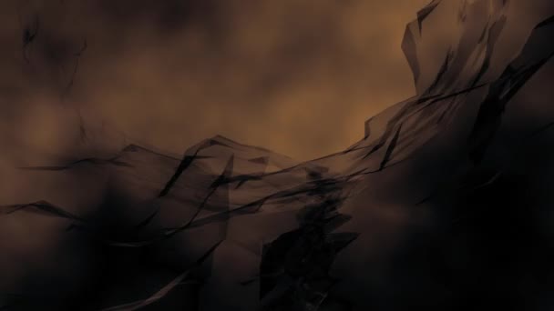 Efecto Paisaje Opaco Flotar Cielo Tormentoso Oscuro Animación Concepto Abstracto — Vídeo de stock