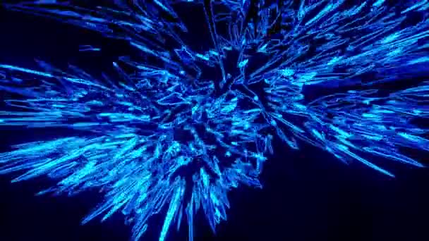 Синій Металевий Геометричний Динамічний Текстурний Фон Концепції Анімації — стокове відео