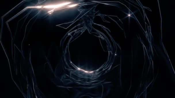 Vórtice Estrelas Partículas Flutuando Espaço Profundo Conceito Fantasia Animação — Vídeo de Stock