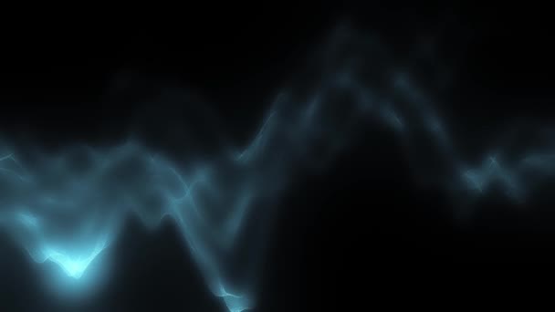 Azul Transitório Tempestade Elétrica Partícula Efeito Malha Fundo Abstrato Animação — Vídeo de Stock
