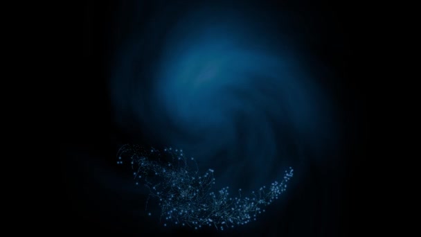 Вихор Зірок Частинок Плавають Глибокому Космосі Концепція Фентезі Анімація — стокове відео