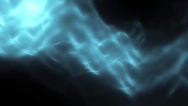 Niebieski Przemijający Elektryczny Burza Cząstek Siatki Efekt Tła Abstrakcyjna Animacja — Wideo stockowe