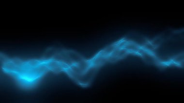 Mavi geçici elektrik fırtınası parçacık ağ efekti arka plan 4k soyut animasyon kavramı