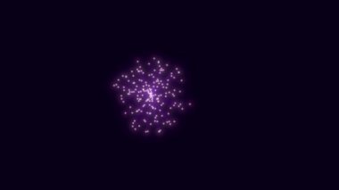 Üç boyutlu uzay 4k animasyonunda genişleyen yıldız ve ışıkların patlaması