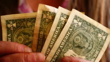 El sayma dolarları 4k yavaş çekim seçici odaklanma