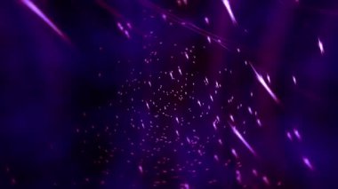 3d animasyon mor arka planda yıldızlar ve ışık çizgileri 4k animasyon 