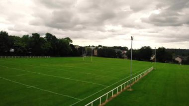 Rugby kale direkleri İHA hava yakınlaştırması geniş seçici odak noktası çekti
