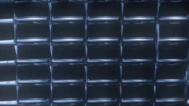 Metal yapı parçalanmış konsept 4k animasyon konseptine dönüşür