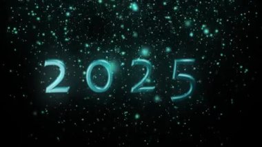 Mutlu yıllar 2025 iletisi dijital 4k animasyonu patlattı