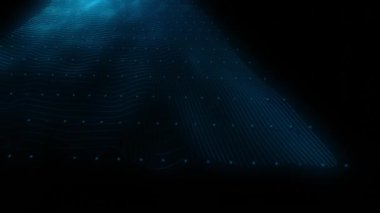 Sibernetik bağlantılı pleksus yapı mavi 4k animasyon konsepti