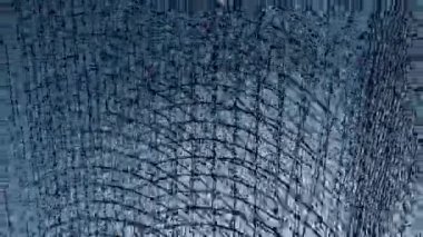 Mavi sibernetik bağlantılı pleksus yapısı mavi elektrik efekti 4k animasyon konsepti