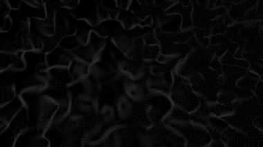 Grunge siyah ağ dalgalanma dokusu soyut arka plan 4k üç boyutlu animasyon 