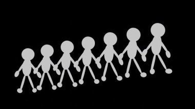 Siyah arkaplanda dans eden erkek karakterler 4k 3 boyutlu illüstrasyon