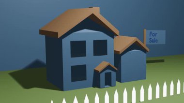 Canlandırılmış d4k 3d animasyon konseptiyle satılık emlak arsası 