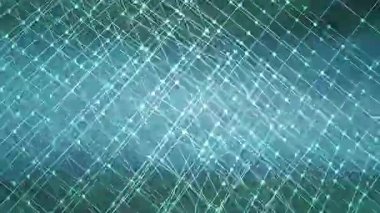 Mavi sibernetik bağlı pleksus yapısı 4k animasyon 