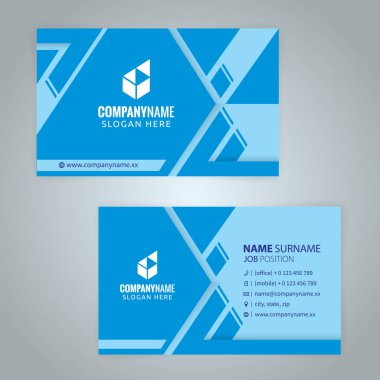 Mavi Modern Kurumsal İş Kartı Tasarım Şablonları, vektör sayısı 10