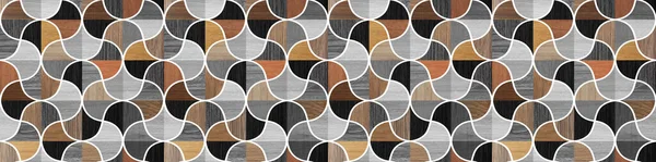 Dekor için kusursuz renksiz sanat pervanesi şekilli ahşap desen duvar kiremitleri tasarla.