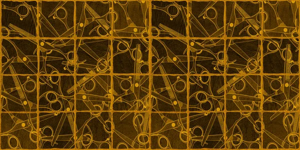  Saç kesimi ve siyah zemin yapmak için kusursuz makas kuaför aracı.