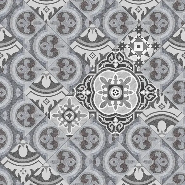 Siyah zemin için eşsiz desenli antika döşemeli mermer desen..