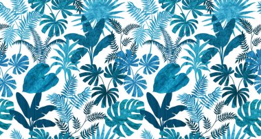 Renkli ton mermer yüzeyinde kusursuz doğa desenli yaprak grafikleri çeşitliliği.