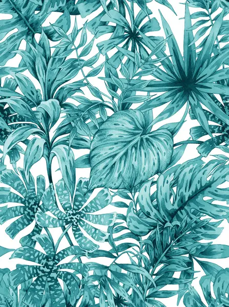 Kusursuz yaprak vintage desen tasarımı suluboya serbest el.