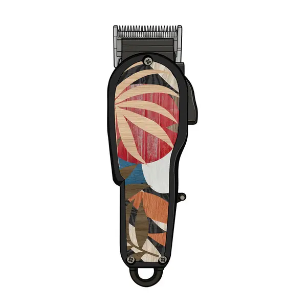 Modern logo makası ahşap desenli sanat berber dükkanı için kullanılır..