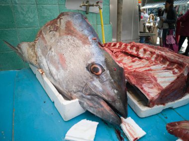 Mediterranean Fish in open seamarket, Napoli clipart